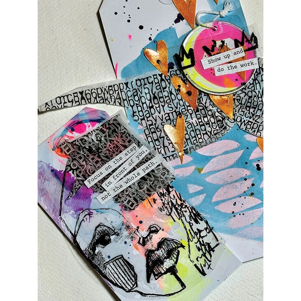 Dina Wakley Media Collage Paper - Jumbled Letters 4 Dina Wakley Media Collage Paper - Jumbled Letters - Image 2