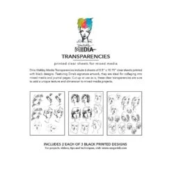 Dina Wakley Media Transparencies - Tinies, Set 2 -RANGER ART SUPPLIES MDA82644 DWM Transparencies TiniesSet2 Content 02 faae6af3 b6b8 4902 8830 df92053578e0