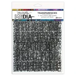 Dina Wakley Media Transparencies - Typography Set 2
