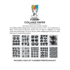Dina Wakley Media Collage Paper - Antiquities -RANGER ART SUPPLIES MDA85942 CollagePaper Antiquities Content 02