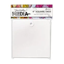 Dina Wakley Media 4" Square Tags, 20pcs