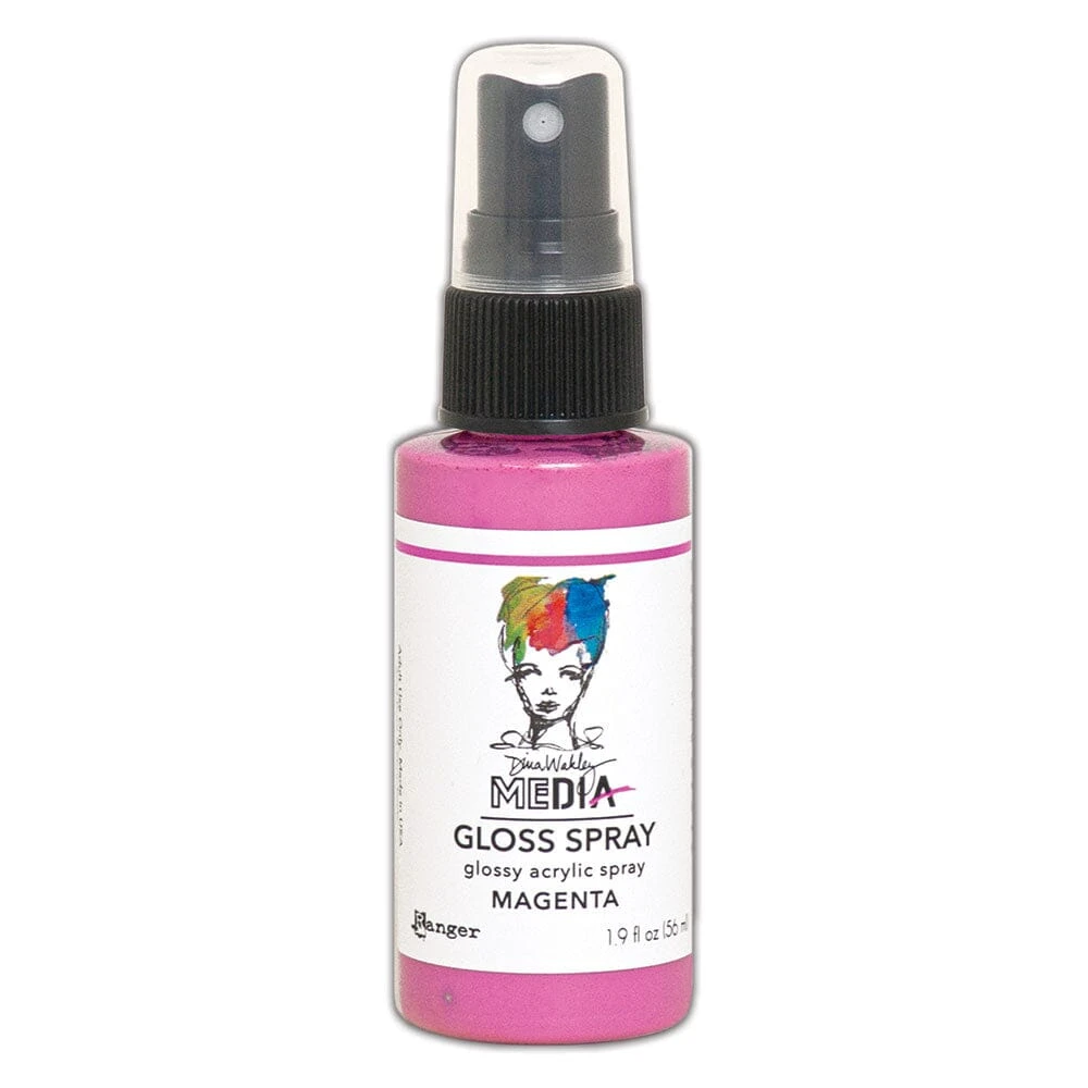 Dina Wakley Media Gloss Spray Magenta, 2oz 3 Dina Wakley Media Gloss Spray Magenta, 2oz