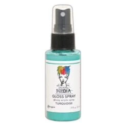 Dina Wakley Media Gloss Spray Turquoise, 2oz