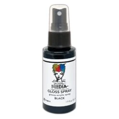 Dina Wakley Media Gloss Spray Black, 2oz