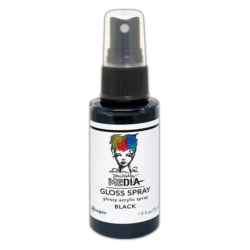 Dina Wakley Media Gloss Spray Black, 2oz 3 Dina Wakley Media Gloss Spray Black, 2oz