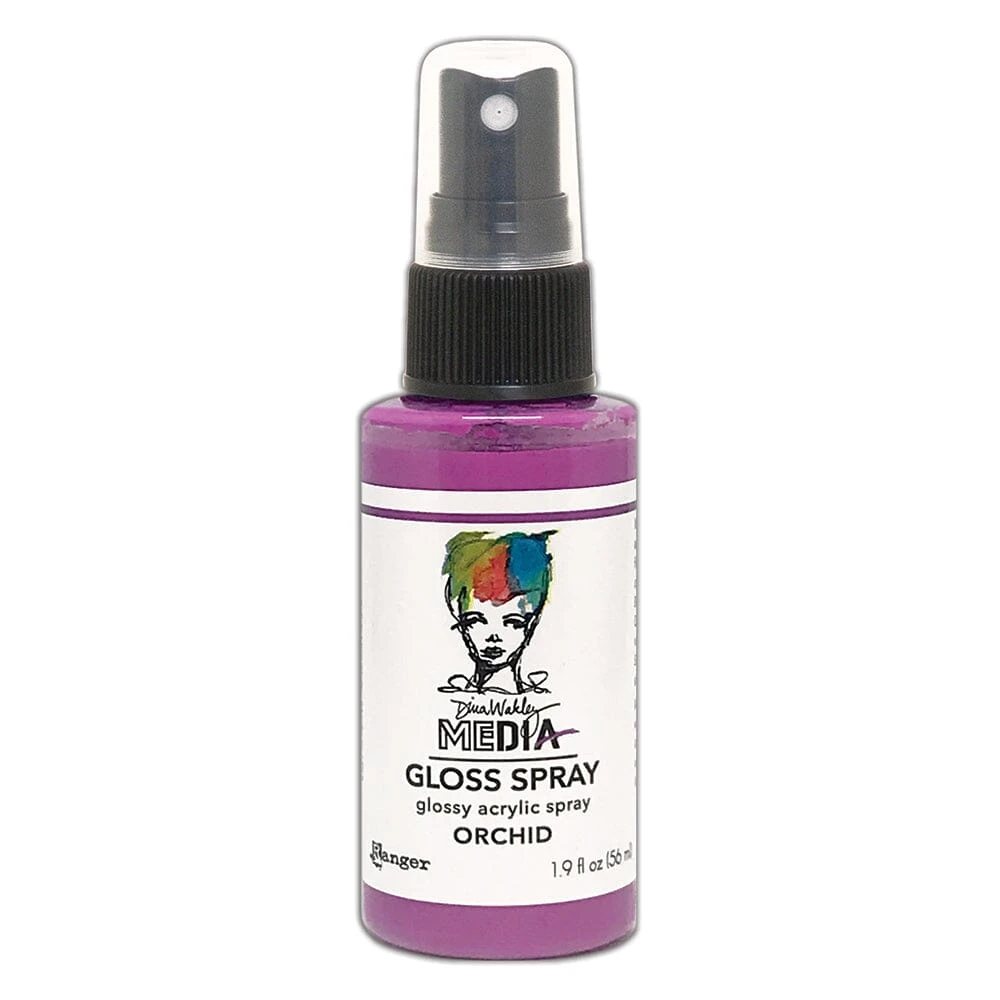 Dina Wakley Media Gloss Spray Orchid, 2oz 3 Dina Wakley Media Gloss Spray Orchid, 2oz