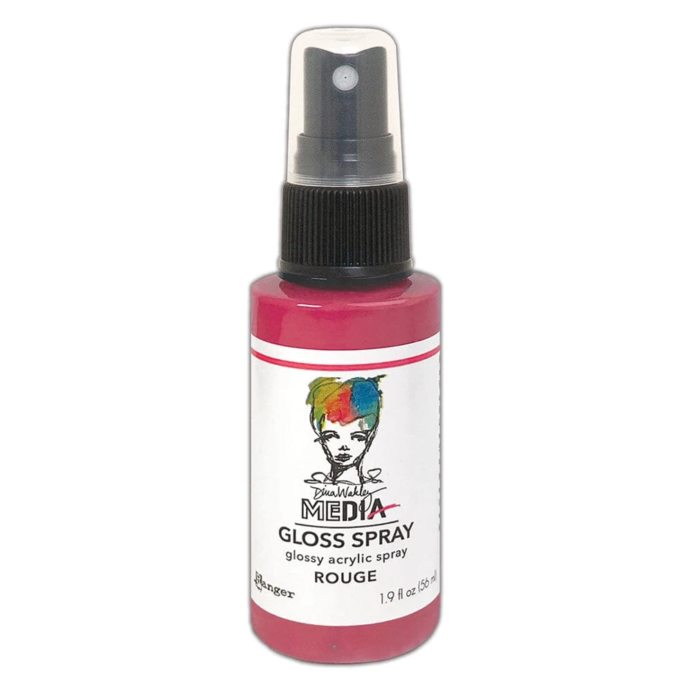 Dina Wakley Media Gloss Spray Rouge, 2oz 3 Dina Wakley Media Gloss Spray Rouge, 2oz