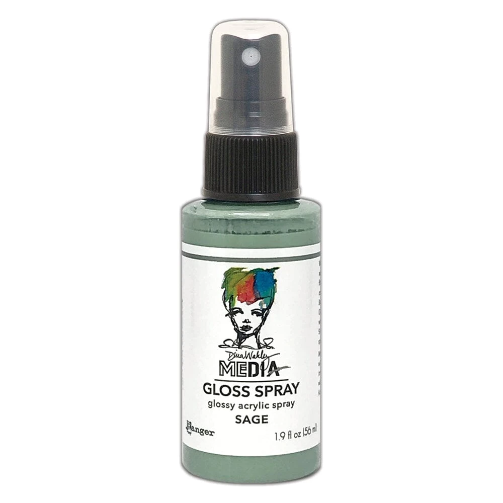 Dina Wakley Media Gloss Spray Sage, 2oz 3 Dina Wakley Media Gloss Spray Sage, 2oz