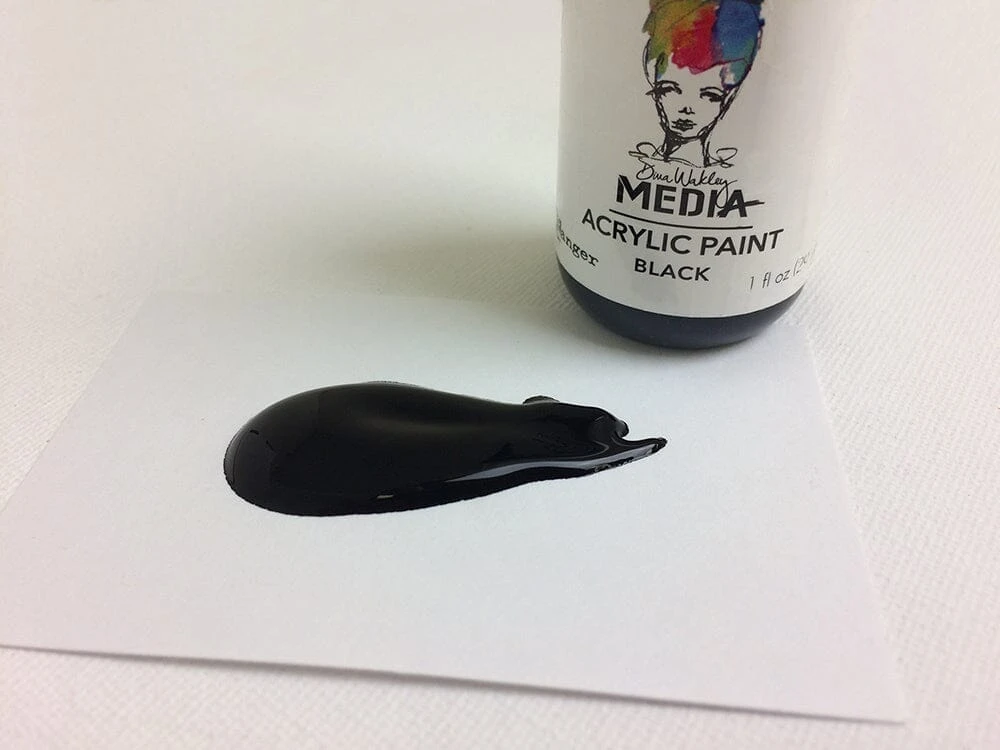 Dina Wakley Media Acrylic Paint Black, 1oz 4 Dina Wakley Media Acrylic Paint Black, 1oz - Image 2