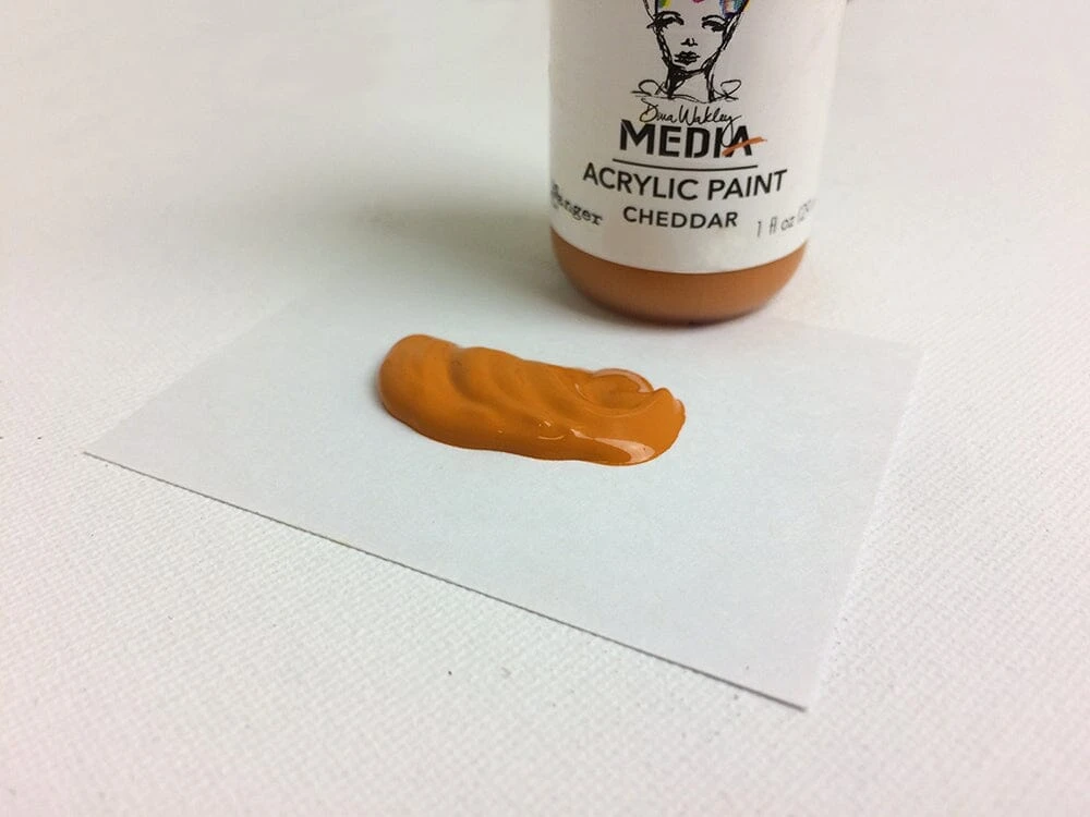 Dina Wakley Media Acrylic Paint Cheddar, 1oz 4 Dina Wakley Media Acrylic Paint Cheddar, 1oz - Image 2