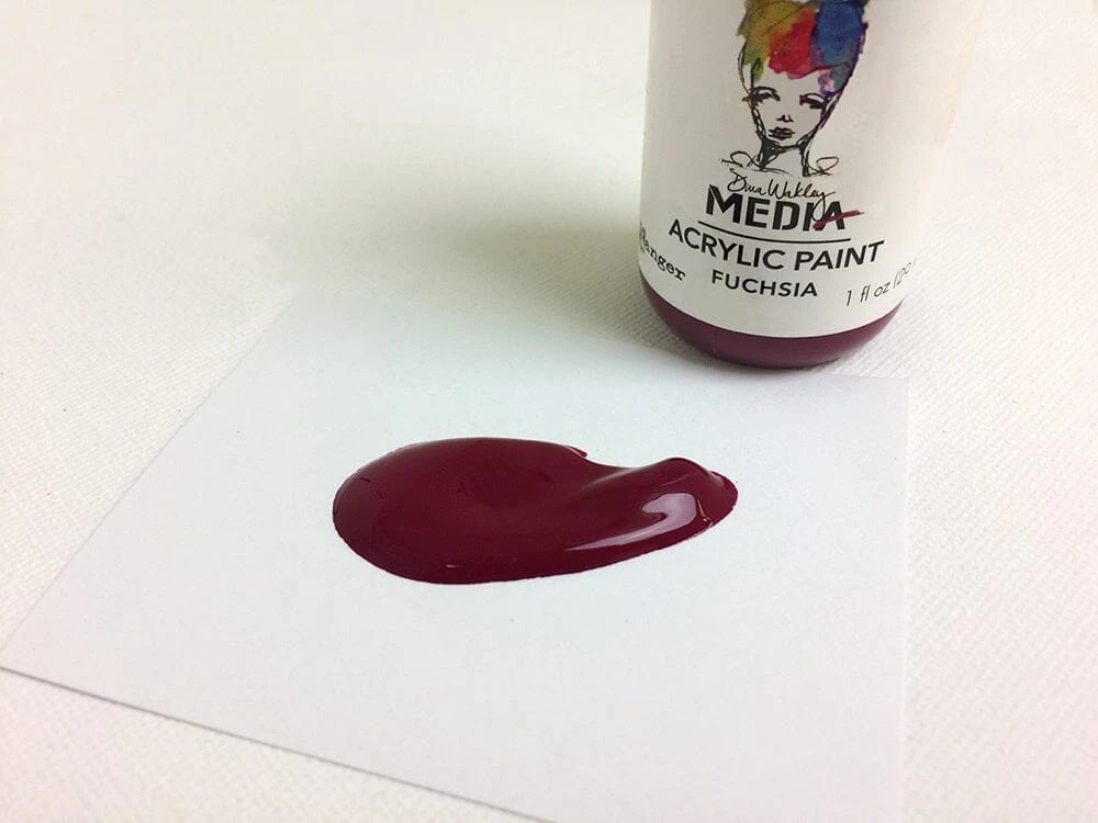 Dina Wakley Media Acrylic Paint Fuchsia, 1oz 4 Dina Wakley Media Acrylic Paint Fuchsia, 1oz - Image 2