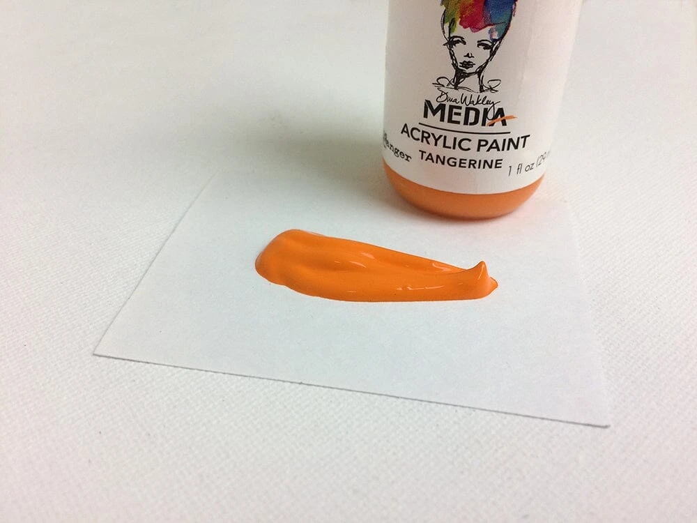 Dina Wakley Media Acrylic Paint Tangerine, 1oz 4 Dina Wakley Media Acrylic Paint Tangerine, 1oz - Image 2
