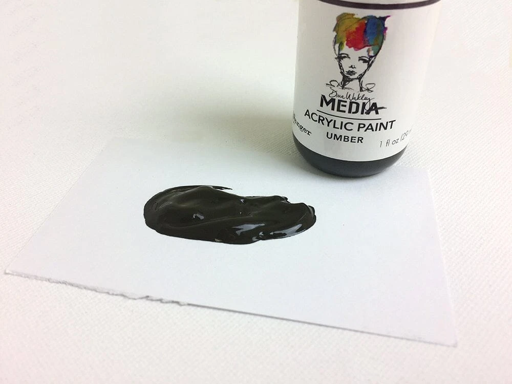 Dina Wakley Media Acrylic Paint Umber, 1oz 4 Dina Wakley Media Acrylic Paint Umber, 1oz - Image 2