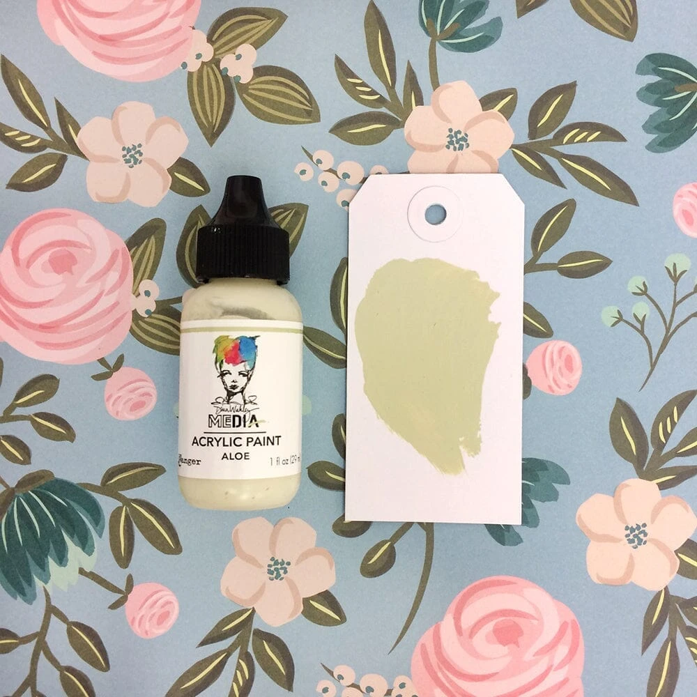 Dina Wakley Media Heavy Body Acrylic Paint Aloe, 1oz 4 Dina Wakley Media Heavy Body Acrylic Paint Aloe, 1oz - Image 2