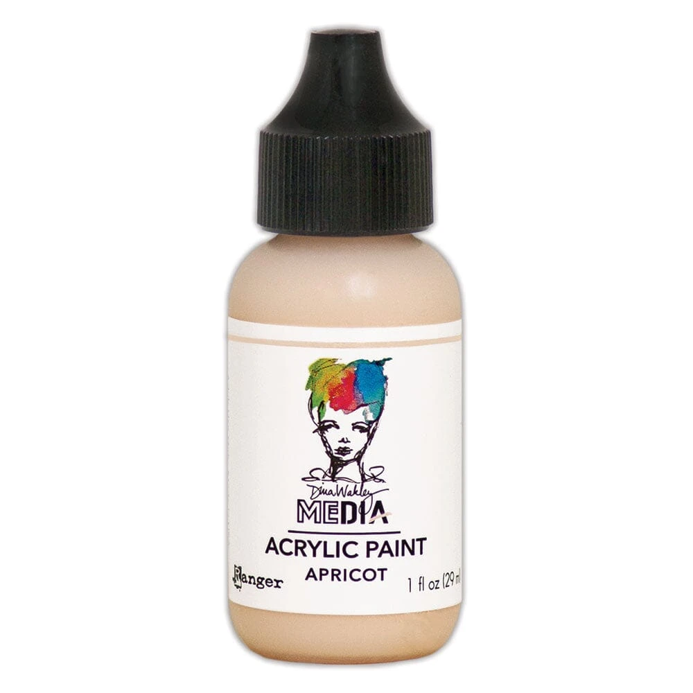 Dina Wakley Media Heavy Body Acrylic Paint Apricot, 1oz 3 Dina Wakley Media Heavy Body Acrylic Paint Apricot, 1oz
