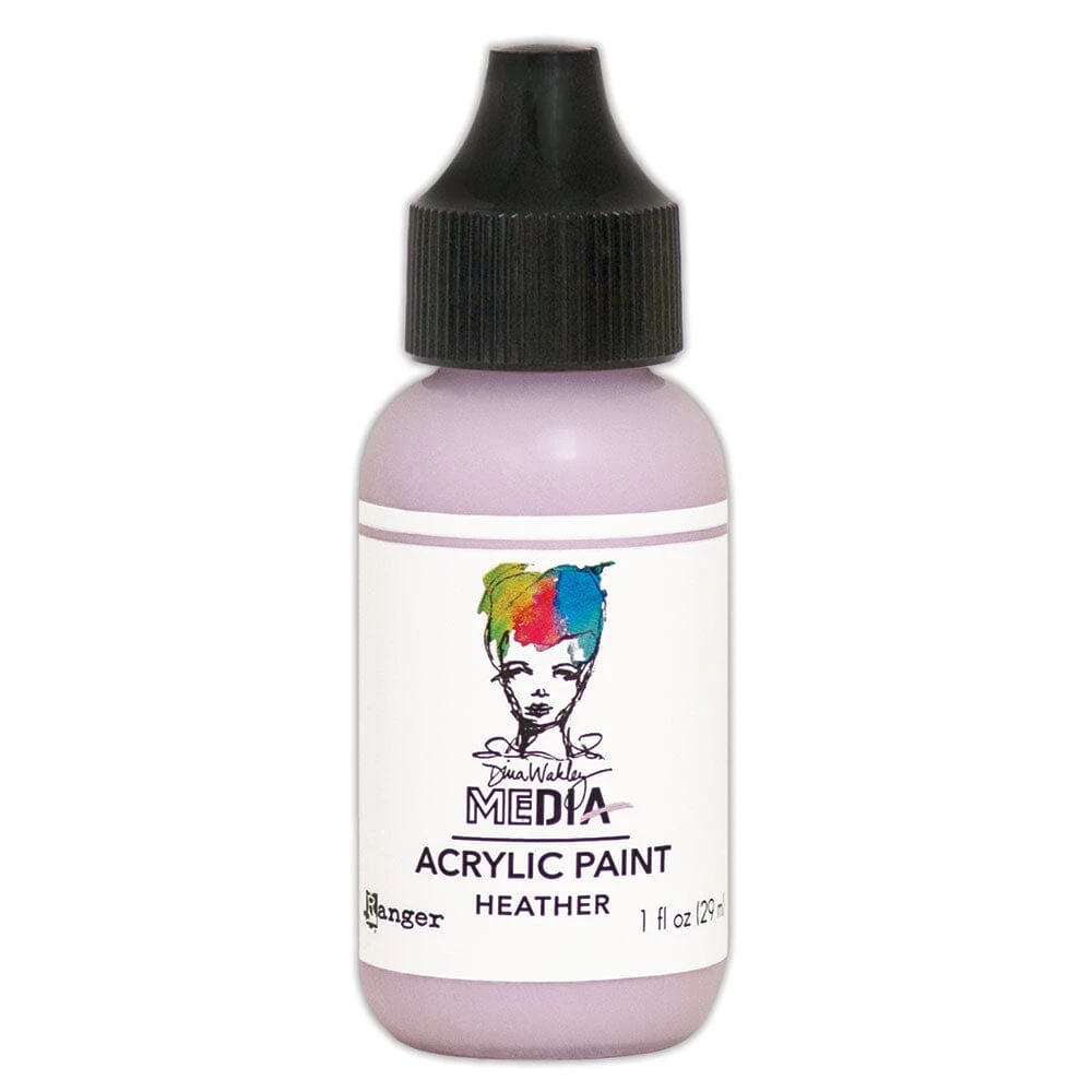 Dina Wakley Media Heavy Body Acrylic Paint Heather, 1oz 3 Dina Wakley Media Heavy Body Acrylic Paint Heather, 1oz