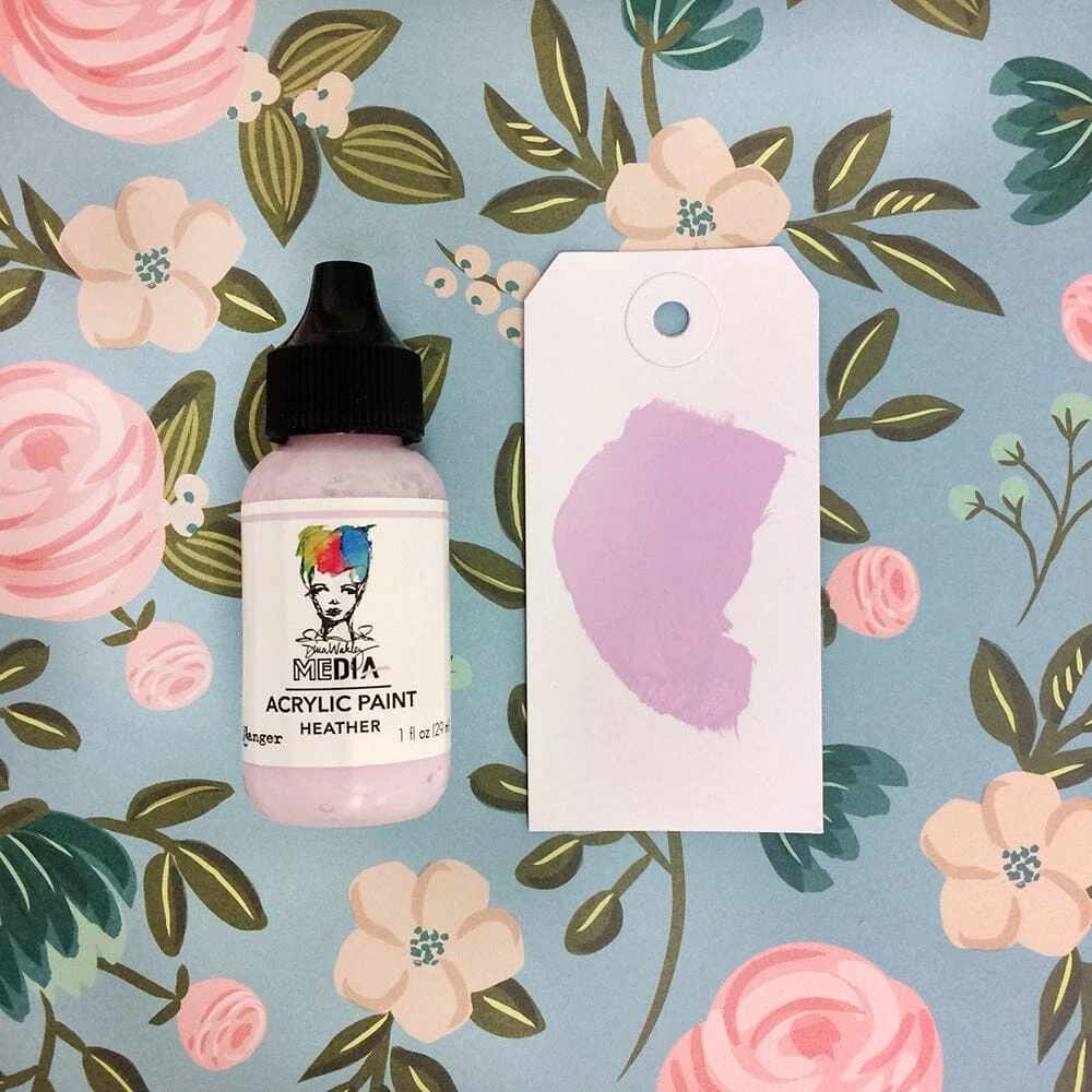 Dina Wakley Media Heavy Body Acrylic Paint Heather, 1oz 4 Dina Wakley Media Heavy Body Acrylic Paint Heather, 1oz - Image 2