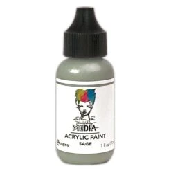 Dina Wakley MEdia Acrylic Paint Sage, 1oz