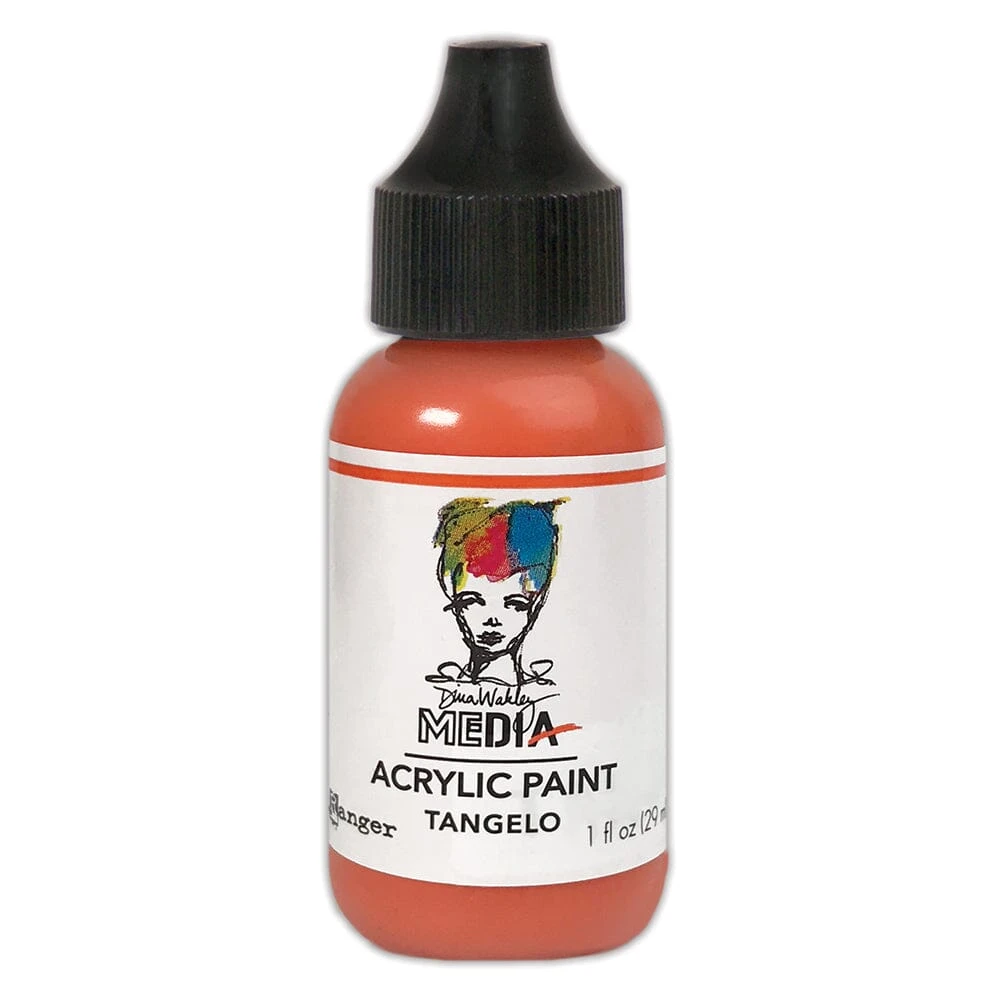 Dina Wakley MEdia Acrylic Paint Tangelo, 1oz 3 Dina Wakley MEdia Acrylic Paint Tangelo, 1oz