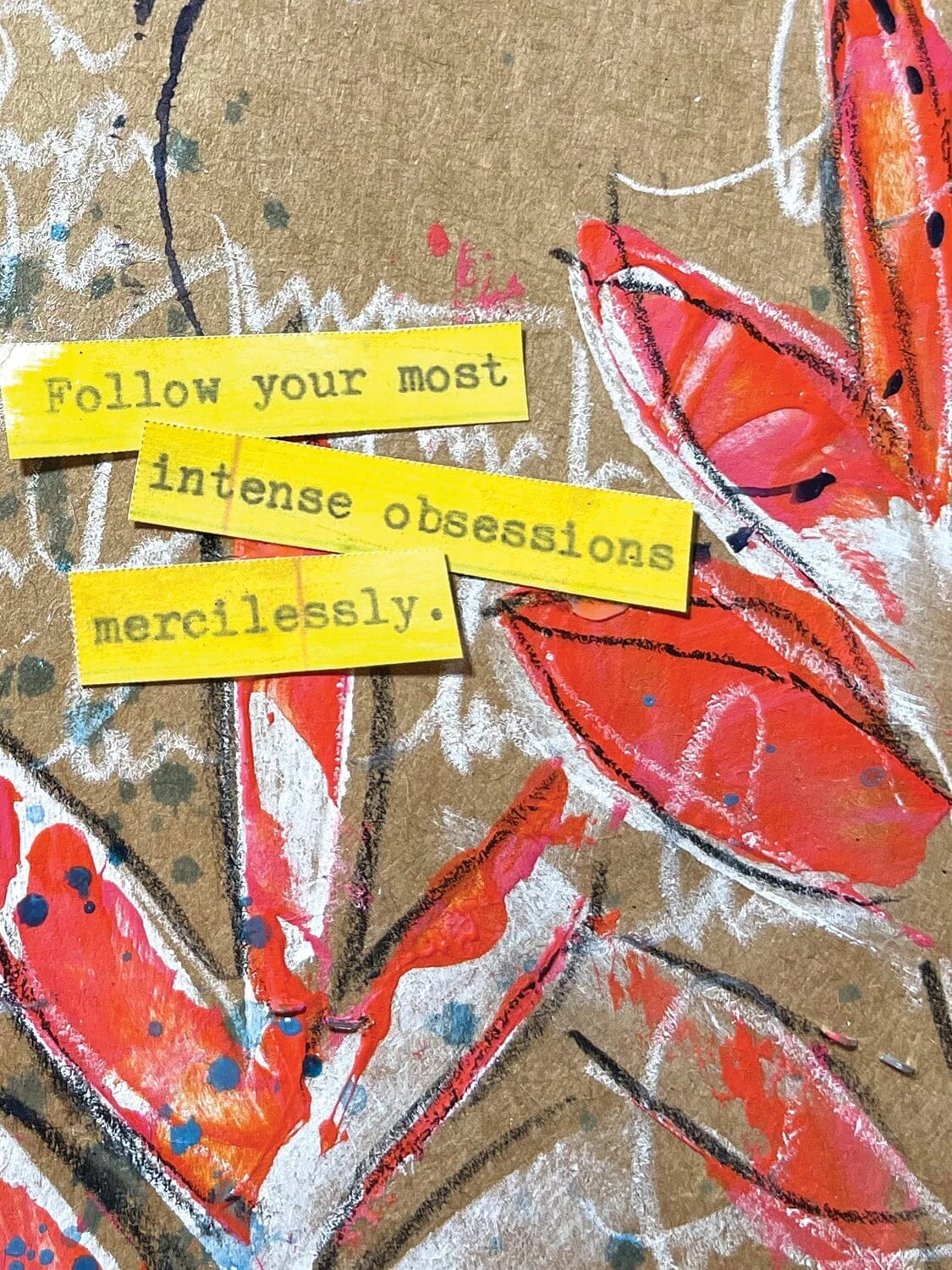 Dina Wakley MEdia Acrylic Paint Tangelo, 1oz 4 Dina Wakley MEdia Acrylic Paint Tangelo, 1oz - Image 2