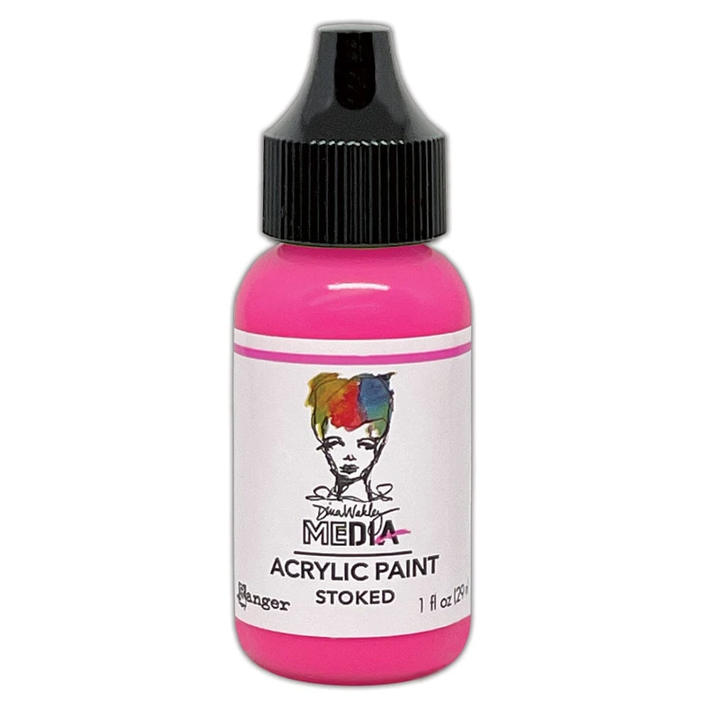 Dina Wakley MEdia Acrylic Paint Stoked, 1oz 3 Dina Wakley MEdia Acrylic Paint Stoked, 1oz