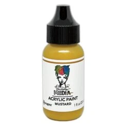 Dina Wakley MEdia Acrylic Paint Mustard, 1oz