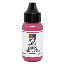 Dina Wakley MEdia Acrylic Paint Raspberry, 1oz