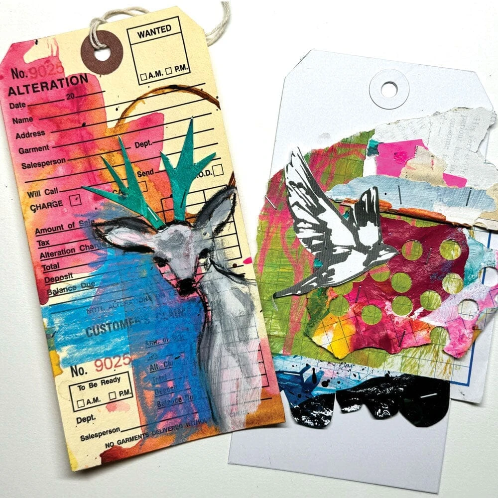 Dina Wakley MEdia Acrylic Paint Raspberry, 1oz 4 Dina Wakley MEdia Acrylic Paint Raspberry, 1oz - Image 2