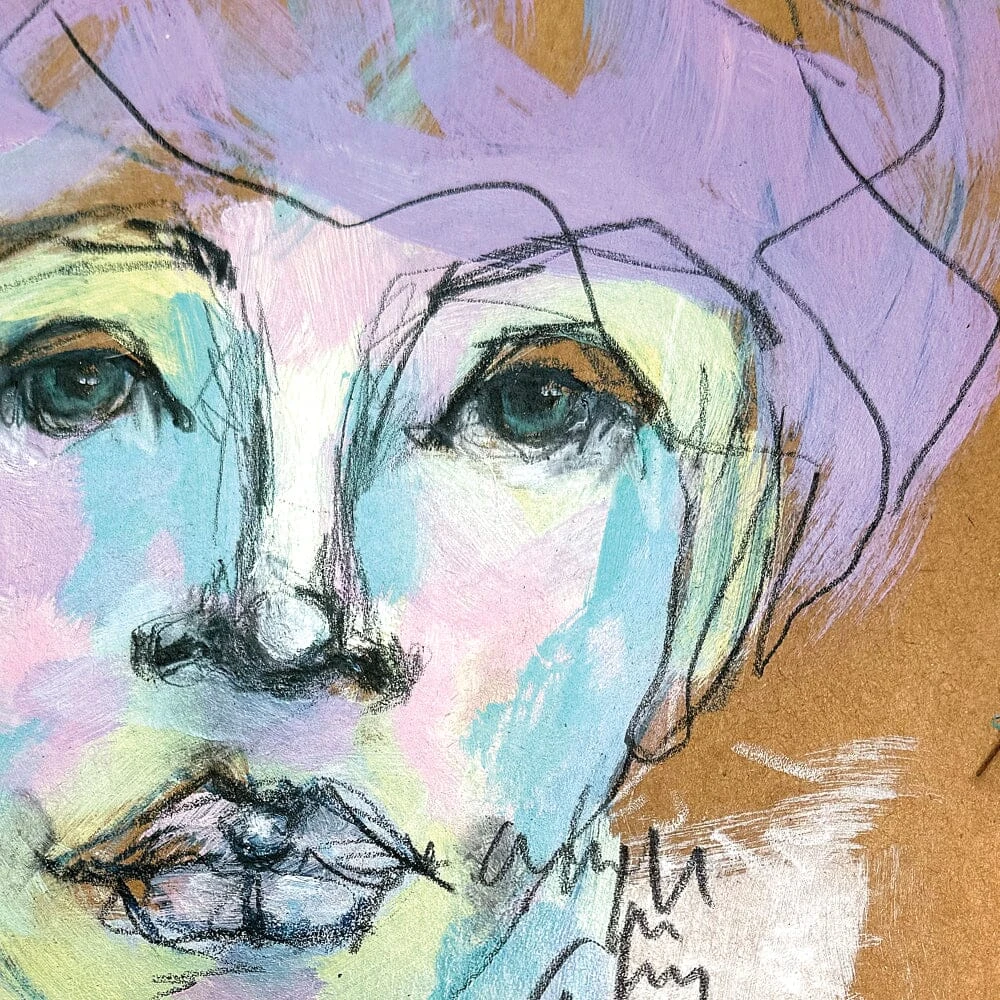 Dina Wakley MEdia Acrylic Paint Lavender, 1oz 4 Dina Wakley MEdia Acrylic Paint Lavender, 1oz - Image 2