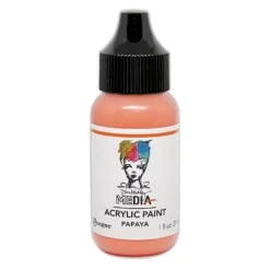 Dina Wakley MEdia Acrylic Paint Papaya 1oz