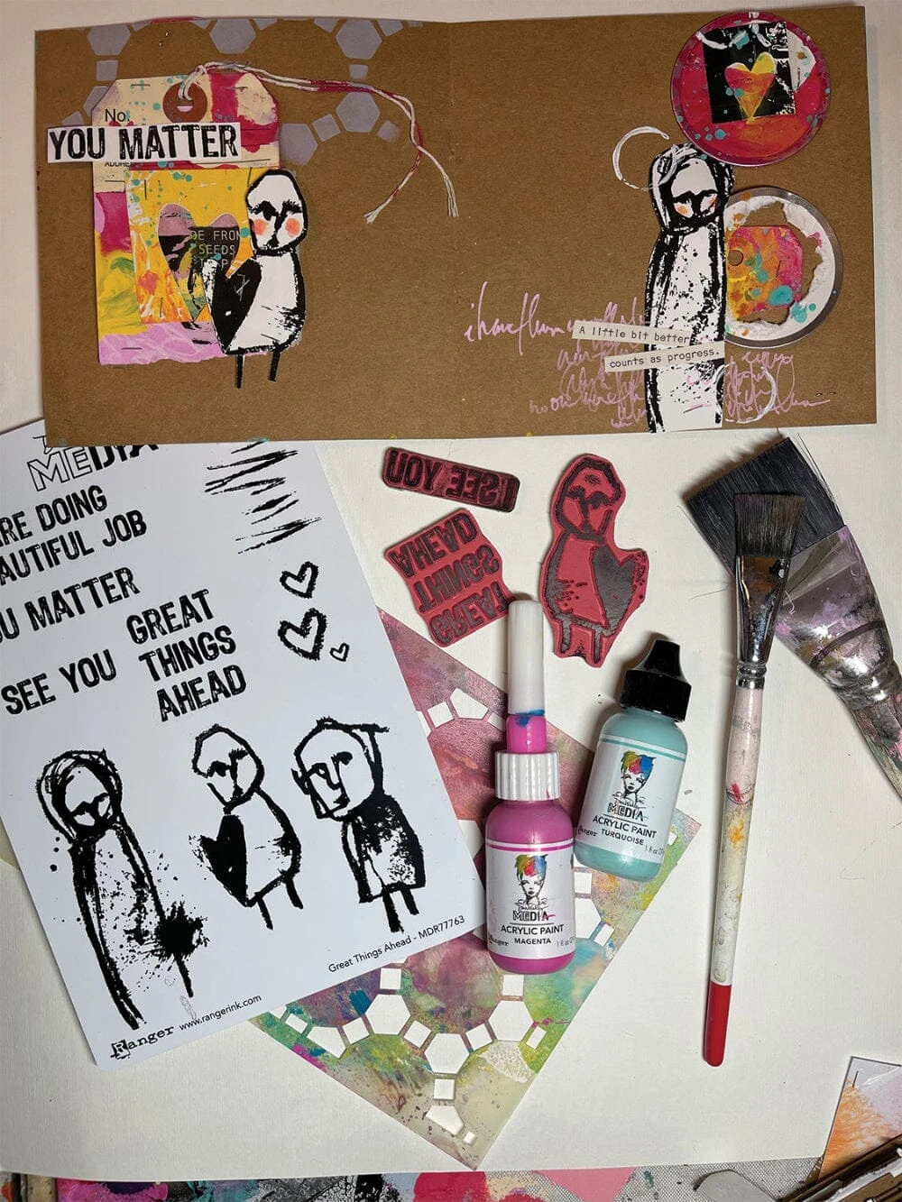 Dina Wakley Media Stamp Great Things Ahead 4 Dina Wakley Media Stamp Great Things Ahead - Image 2