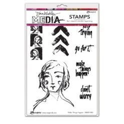 Dina Wakley MEdia Stamp Make Things Happen