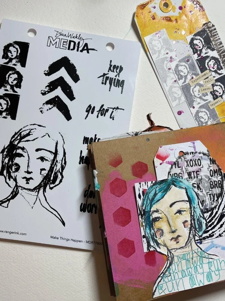 Dina Wakley MEdia Stamp Make Things Happen 4 Dina Wakley MEdia Stamp Make Things Happen - Image 2