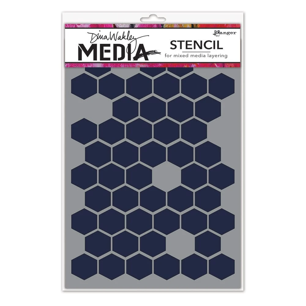 Dina Wakley Media Stencils Honeycomb 3 Dina Wakley Media Stencils Honeycomb