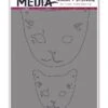 Dina Wakley Media Stencils Cat Head Masks 2 Dina Wakley Media Stencils Cat Head Masks -RANGER ART SUPPLIES MDS65012 CatHeadMasks 1