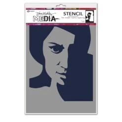 Dina Wakley Media Stencils Pensive Face