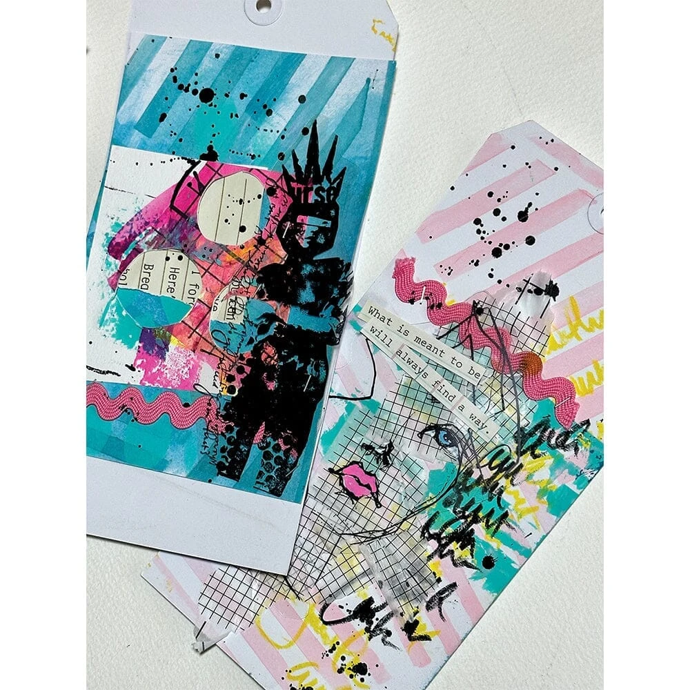 Dina Wakley Media Stencil Angles 4 Dina Wakley Media Stencil Angles - Image 2