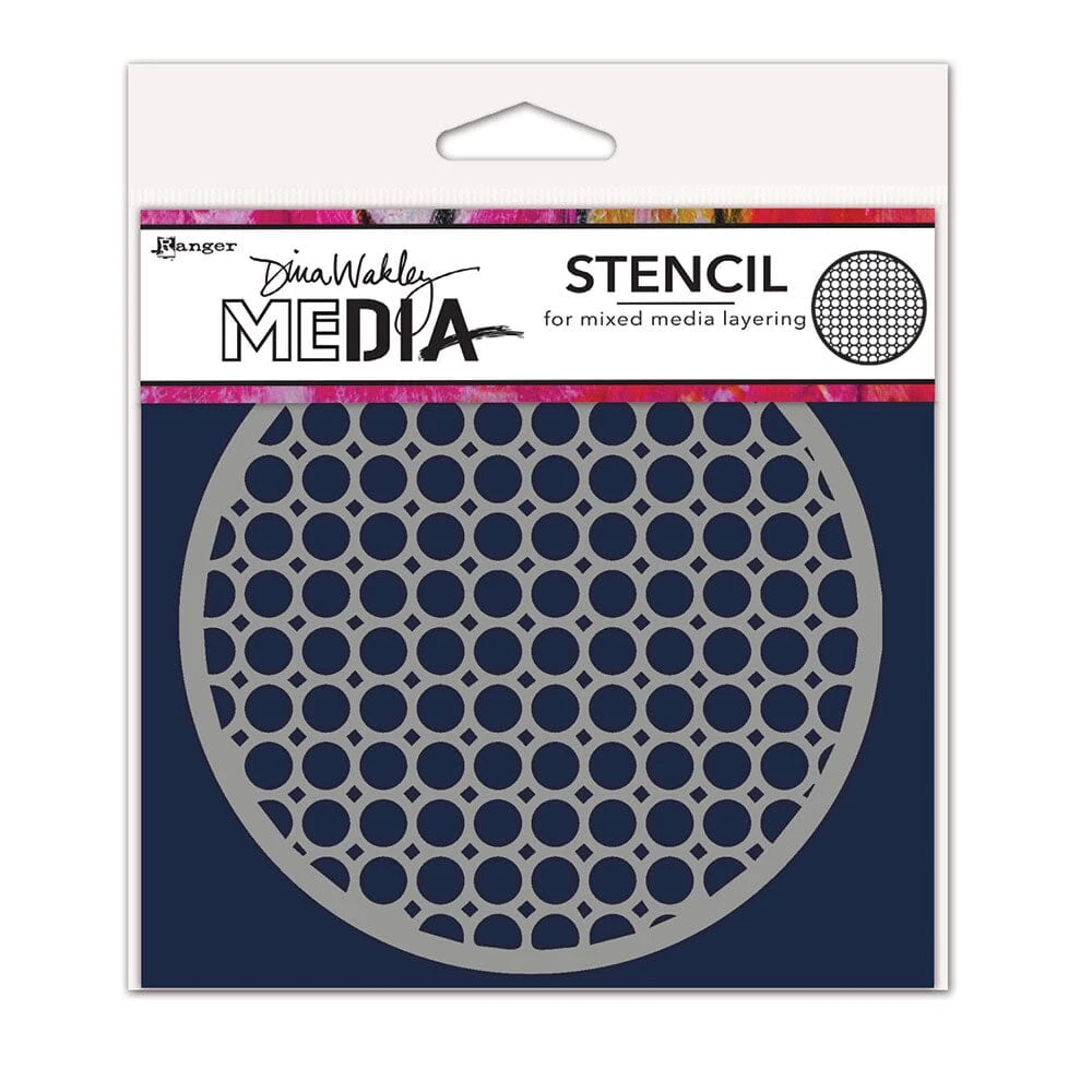 Dina Wakley Media Stencil Coaster 2 3 Dina Wakley Media Stencil Coaster 2