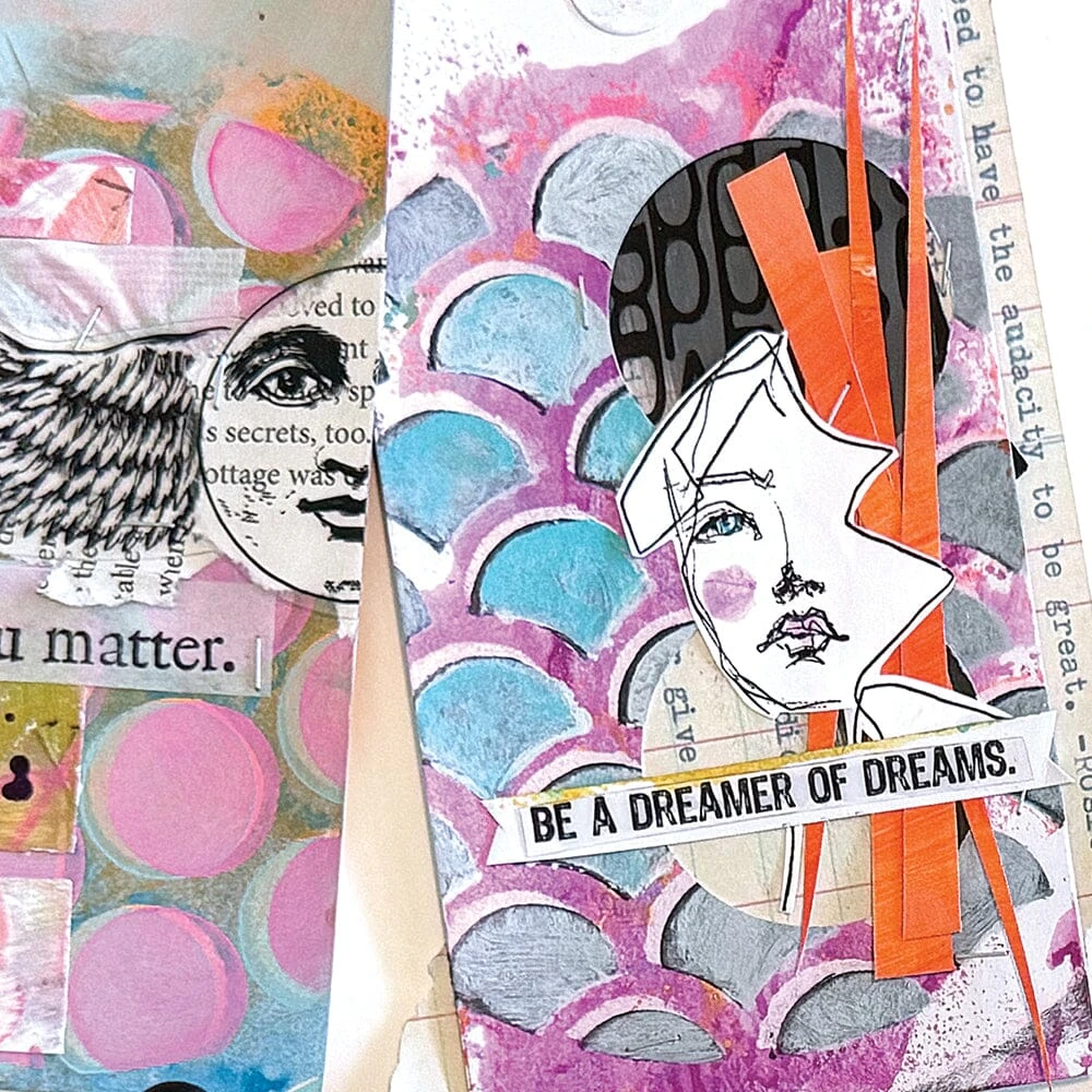 Dina Wakley Media Stencil Coaster Bundle 5 Dina Wakley Media Stencil Coaster Bundle - Image 3