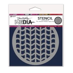 Dina Wakley Media Stencil Tire Tracks Coaster