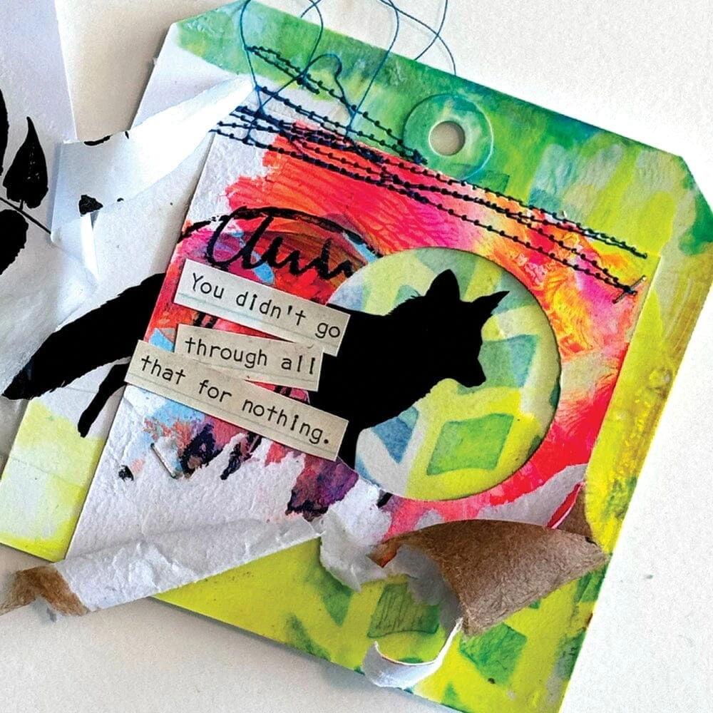 Dina Wakley Media Stencil Tire Tracks Coaster 4 Dina Wakley Media Stencil Tire Tracks Coaster - Image 2