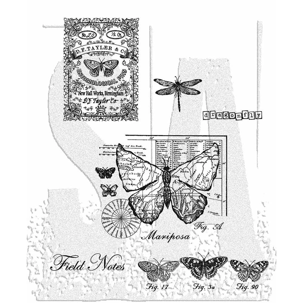 Tim Holtz Stampers Anonymous Cling Mount Stamp Classics #17 3 Tim Holtz Stampers Anonymous Cling Mount Stamp Classics #17