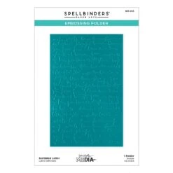 Dina Wakley MEdia Spellbinders Scribbled Letter Embossing Folder