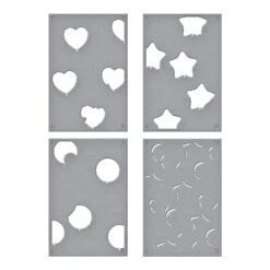 Simon Hurley Spellbinders Layered Party Balloons Stencils -RANGER ART SUPPLIES STN 089 Birthday Bash Simon Hurley layered party balloons Color