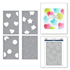 Simon Hurley Spellbinders Layered Party Balloons Stencils