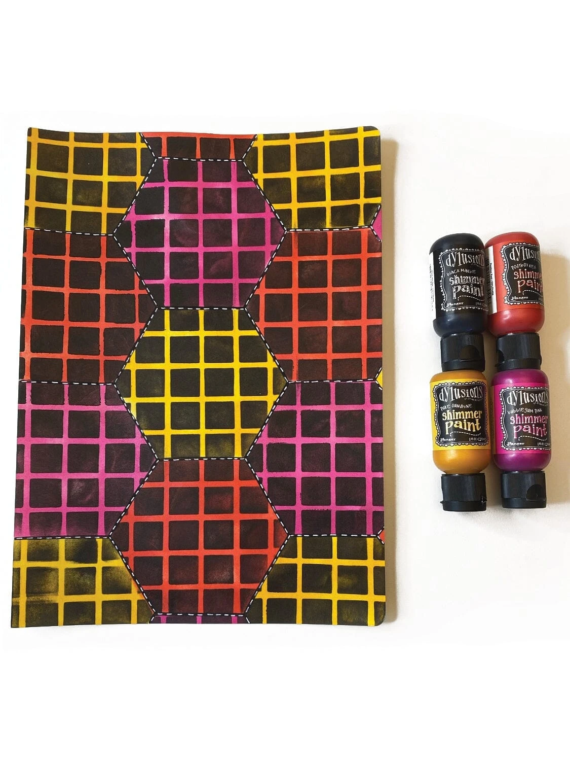 Dylusions Shimmer Paint Postbox Red, 1oz 4 Dylusions Shimmer Paint Postbox Red, 1oz - Image 2