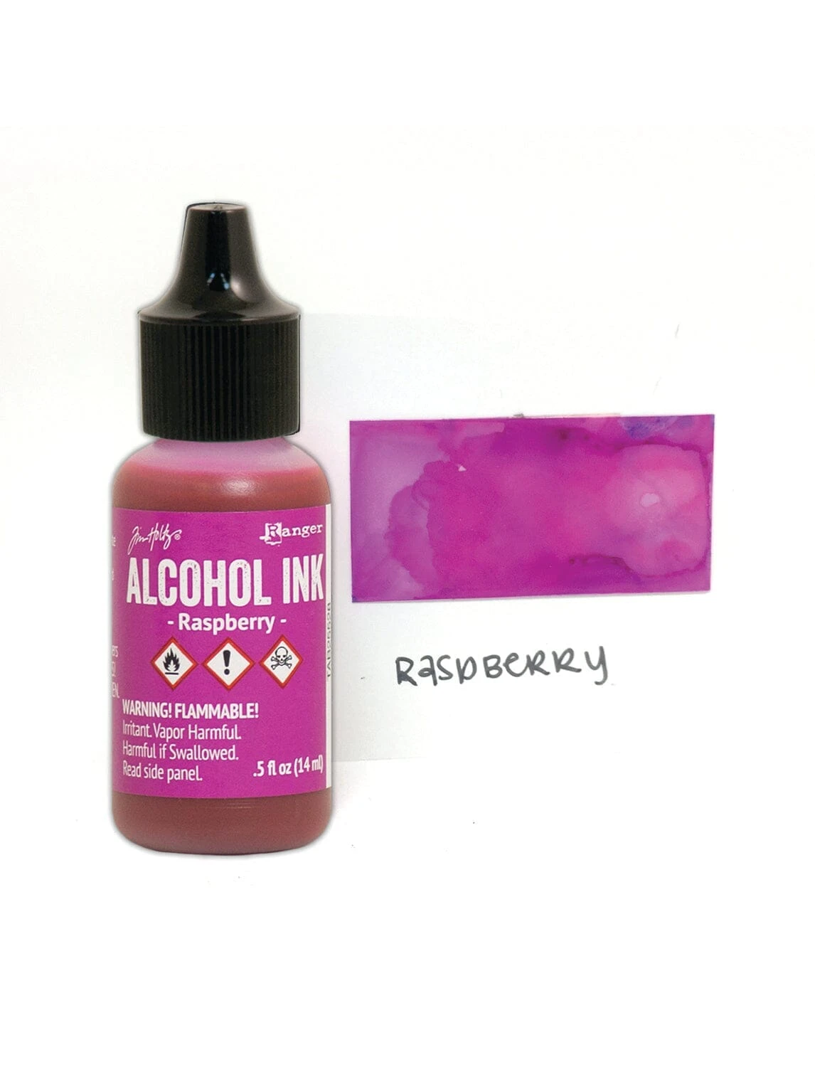 Tim Holtz® Alcohol Ink Raspberry, 0.5oz 4 Tim Holtz® Alcohol Ink Raspberry, 0.5oz - Image 2