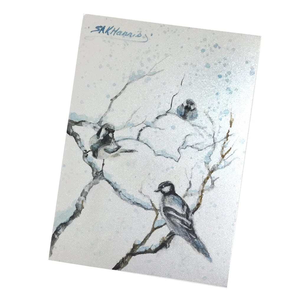 Tim Holtz® Alcohol Ink Cardstock Silver Sparkle, 10pc 4 Tim Holtz® Alcohol Ink Cardstock Silver Sparkle, 10pc - Image 2