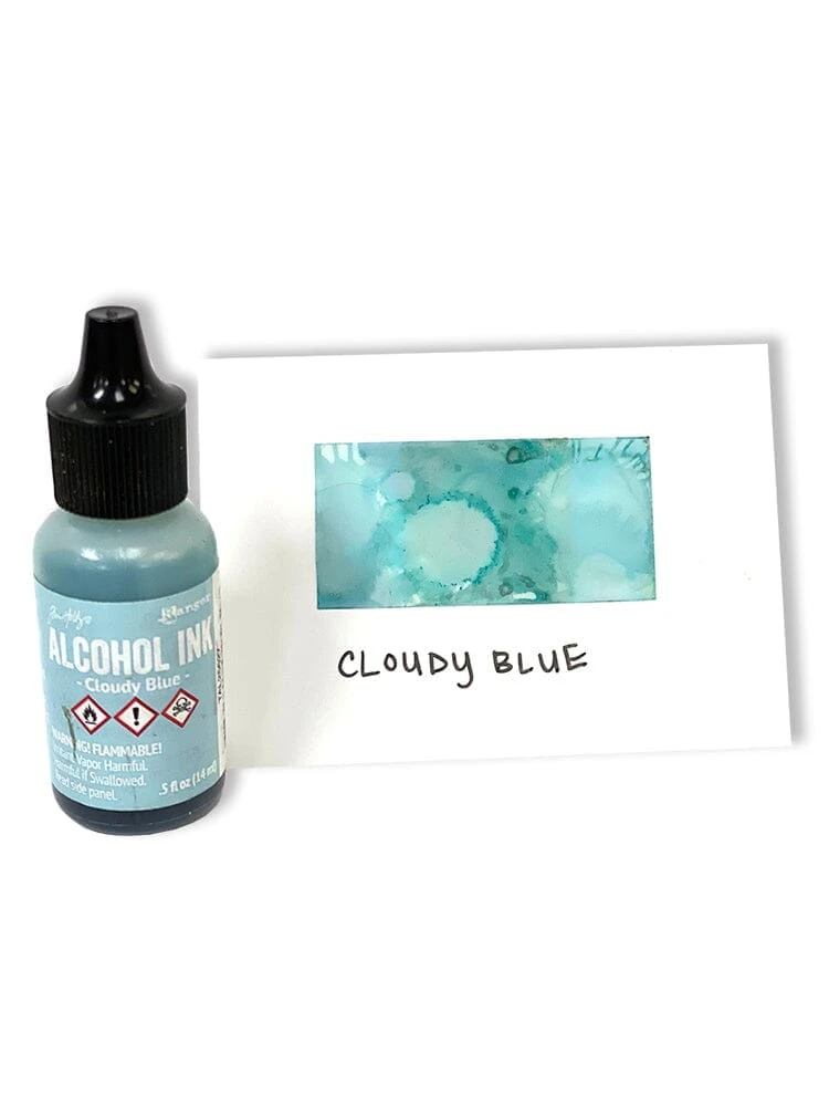 Tim Holtz® Alcohol Ink Cloudy Blue, 0.5oz 4 Tim Holtz® Alcohol Ink Cloudy Blue, 0.5oz - Image 2