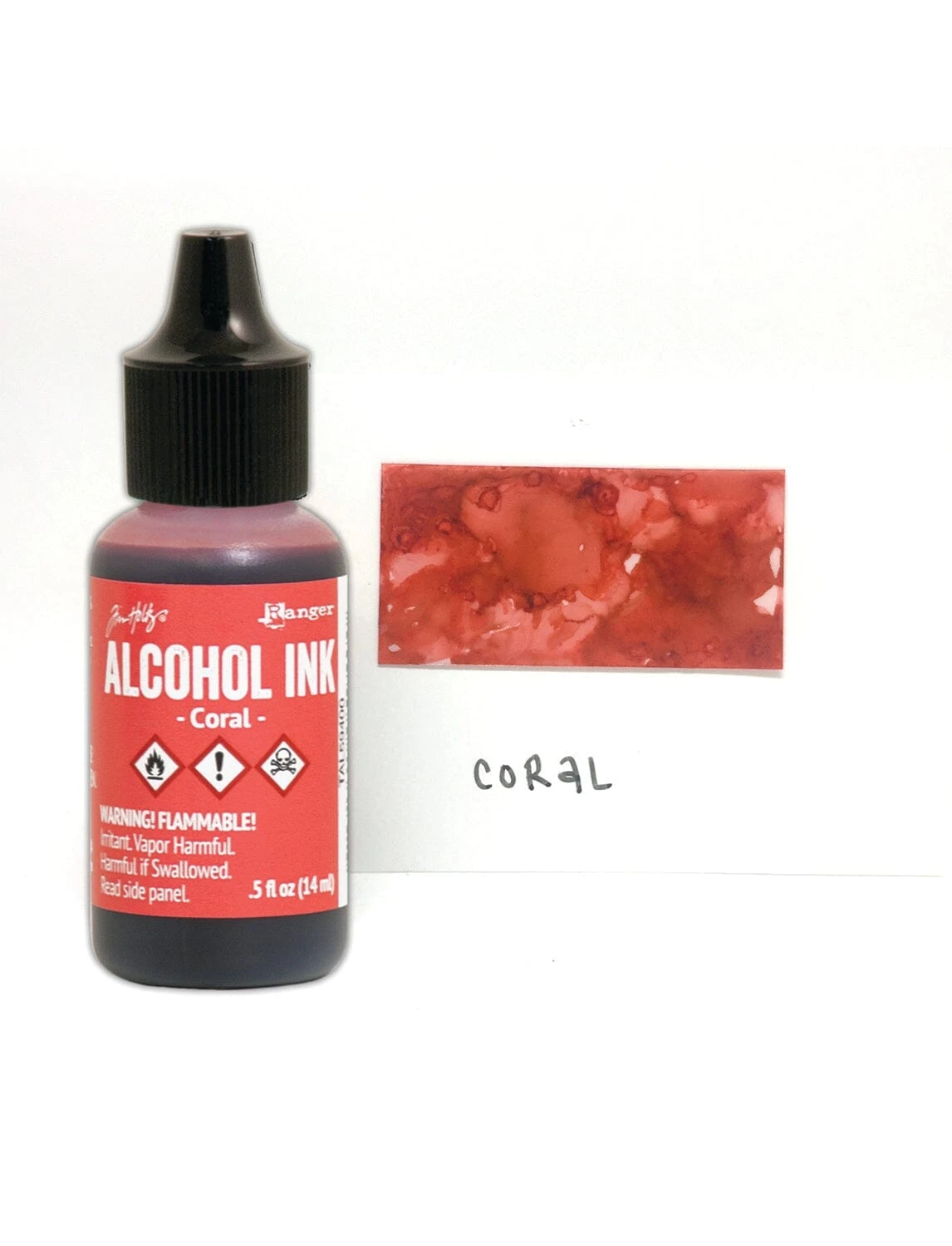 Tim Holtz® Alcohol Ink Coral, 0.5oz 4 Tim Holtz® Alcohol Ink Coral, 0.5oz - Image 2